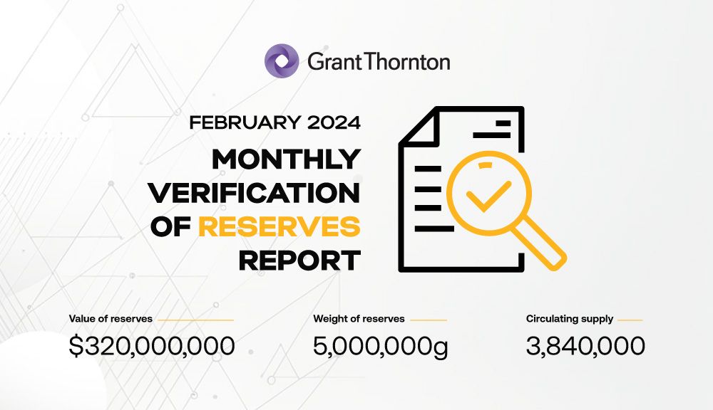 Monthly verification of reserves report (February 2024)
